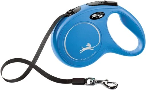 Laisse Flexi New Classic Sangle M/5m Bleu
