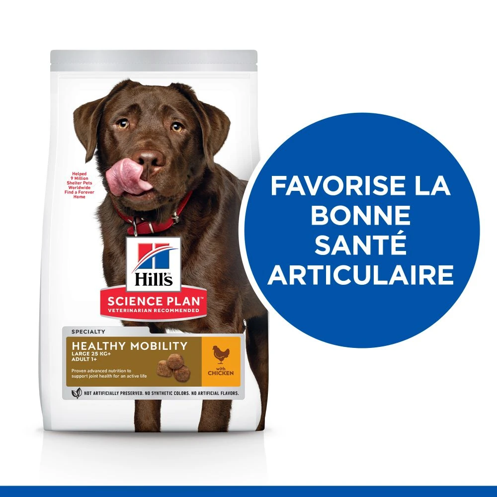 Hill's Science Plan Adult Healthy Mobility Croquettes Pour Grand Chien Au Poulet 14 Kg 3 Hill's Science Plan Adult Healthy Mobility Croquettes Pour Grand Chien Au Poulet 14 Kg – Image 3
