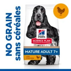 Hill's Science Plan No Grain Mature Croquettes Sans Céréales Pour Chien Âgé Au Poulet -Chien Fournitures Boutique 52742037271 3 science plan chien mature medium no grain croquettes poulet