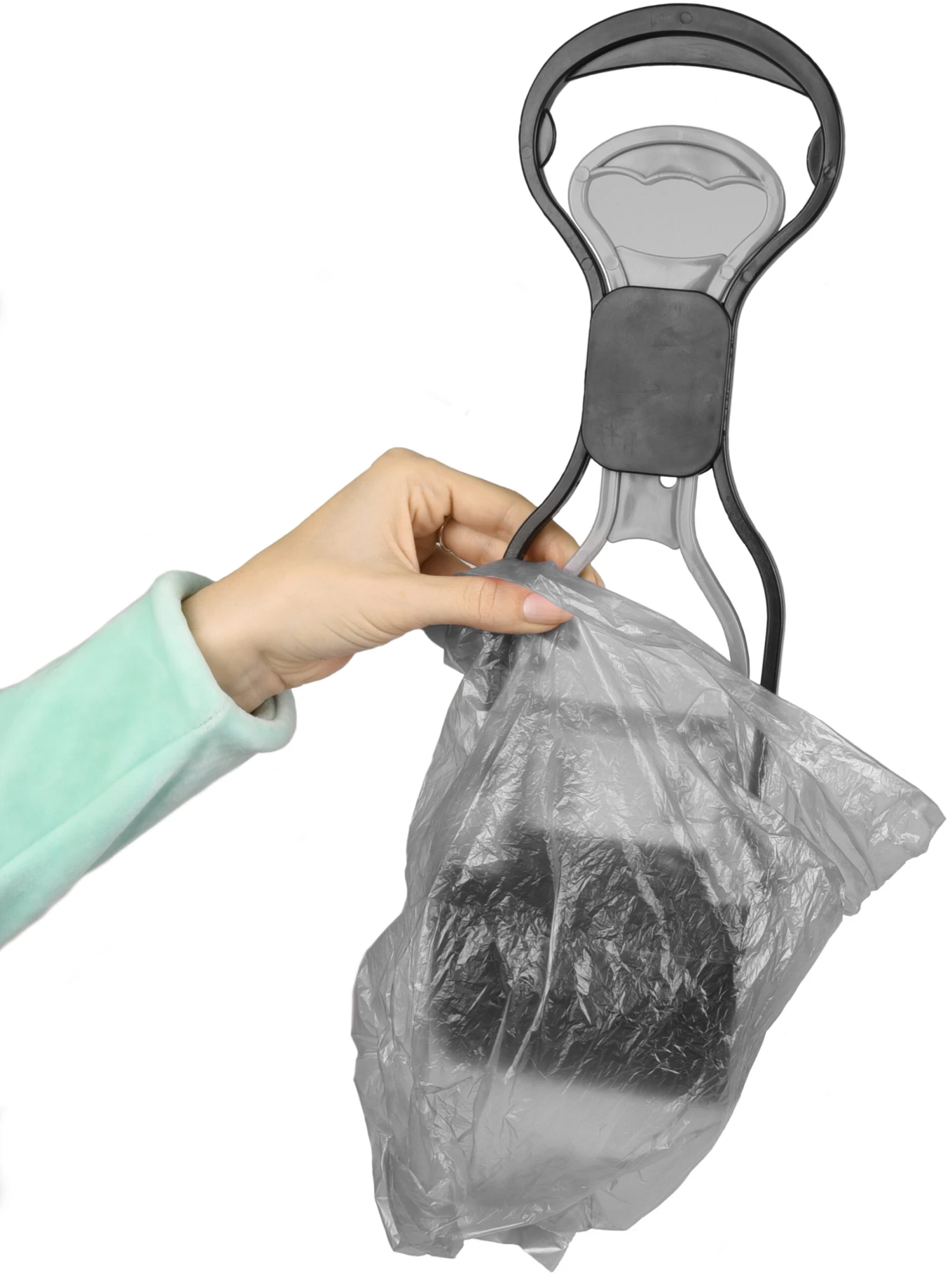 Flamingo Pelle Ramasse-crottes Easy Scoop Noir/gris M 12x10x36,5cm 3 Flamingo Pelle Ramasse-crottes Easy Scoop Noir/gris M 12x10x36,5cm – Image 3