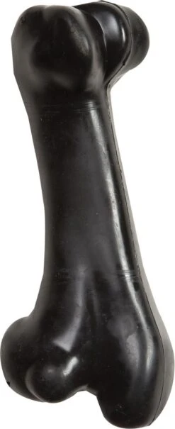 Flamingo Jouet Chien Gladiator Os L Noir En Caoutchouc 18cm