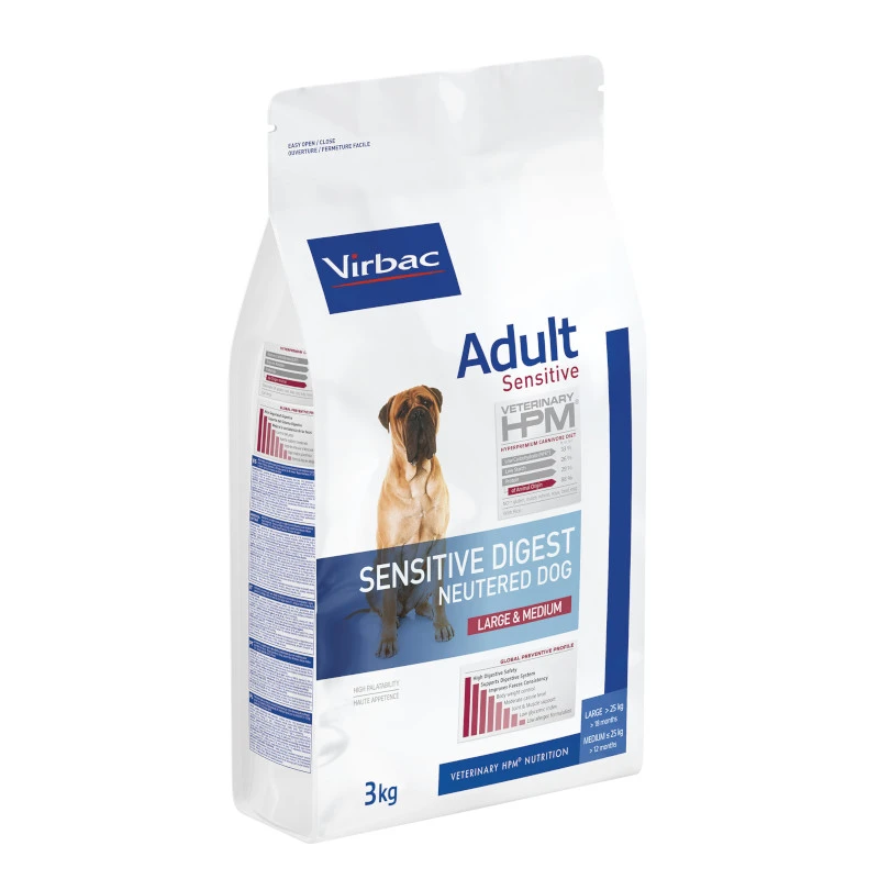 Virbac HPM Adult Sensitive Digest Neut Large & Medium Pour Chien 3kg 3 Virbac HPM Adult Sensitive Digest Neut Large & Medium Pour Chien 3kg – Image 3