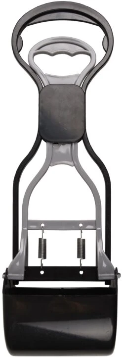 Flamingo Pelle Ramasse-crottes Easy Scoop Noir/gris M 12x10x36,5cm