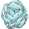 Flamingo Jouet Chien Jim Balle En Coton Menthe/blanc/gris 15 Cm