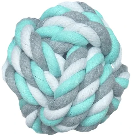 Flamingo Jouet Chien Jim Balle En Coton Menthe/blanc/gris 15 Cm 1 Flamingo Jouet Chien Jim Balle En Coton Menthe/blanc/gris 15 Cm