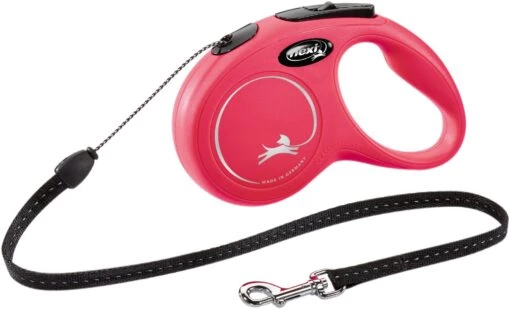 Laisse Flexi New Classic Cordon S/5m Rouge