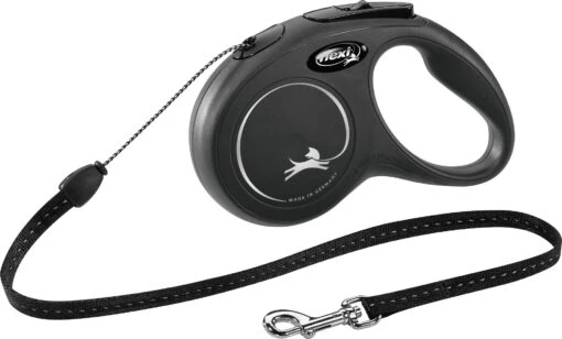 Laisse Flexi New Classic Cordon M/8m Noir