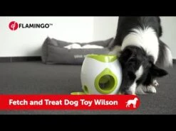 Flamingo Jouet Chien Wilson Jouet Automatique De Balle Et Friandises Interactif+ Balle De Tennis 18cm -Chien Fournitures Boutique hqdefault 3
